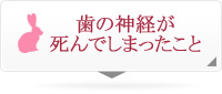 歯の神経が死んでしまったこと